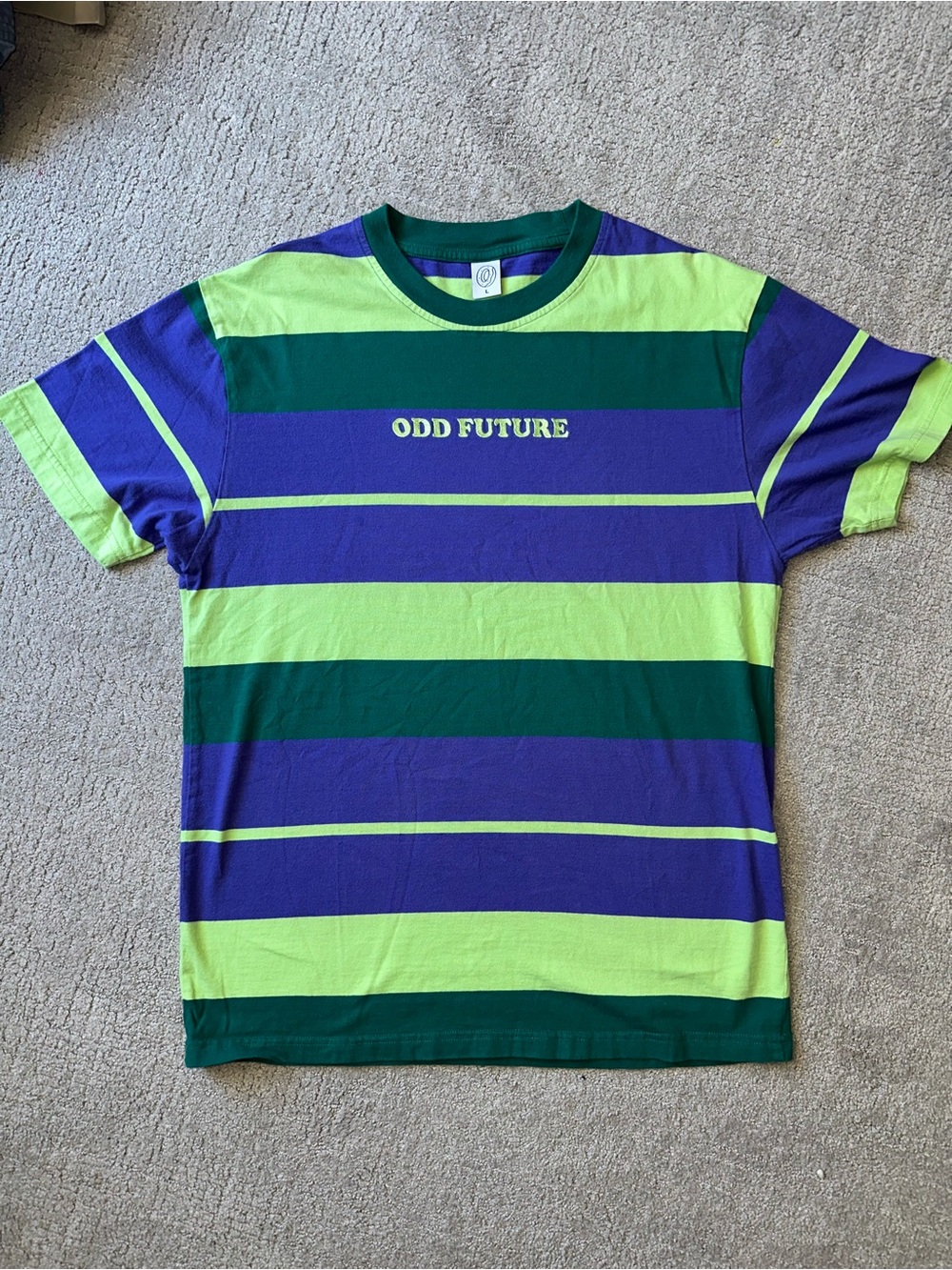Odd Future Men’s Horizontal Striped Short-Sleeve T-Shirt